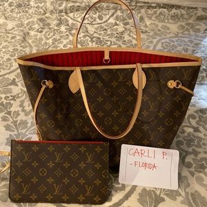 MM NEVERFULL with cherry interior 🍒